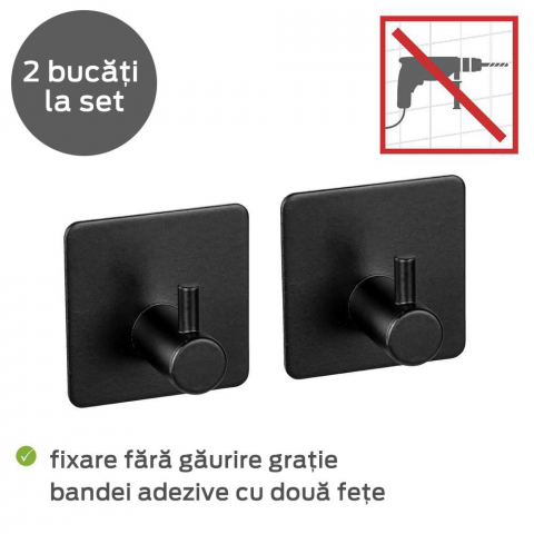 Set 2 carlige patrate Ureo Wenko Black Outdoor Kitchen 55009100 [3]