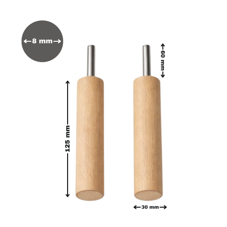 Set 2 mânere detașabile scurte pentru grătar din inox [1]