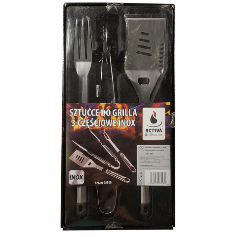 Set 3 ustensile din inox pentru gratar 47 cm Activa 15500 [1]
