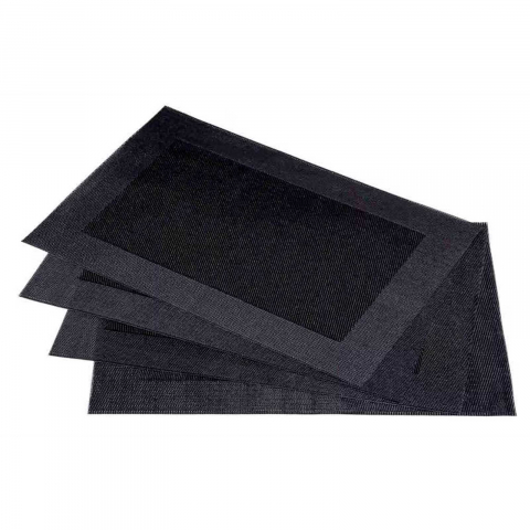 UZ GOSPODĂRESC - Set 4 bucati suport de farfurie 45x30 cm Wenko Diana negru 54051100