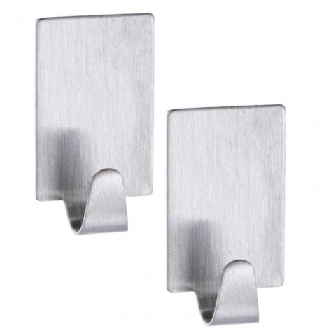 UZ GOSPODĂRESC - Set 4 carlige dreptunghiulare argintii Wenko 4378010100