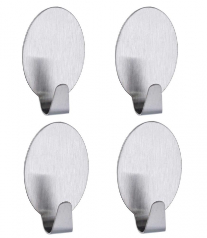 UZ GOSPODĂRESC - Set 4 carlige ovale argintii Wenko Midget 4378110100