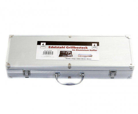 Set 5 ustensile din inox pentru gratar cutie din aluminiu Activa 16100 [2]