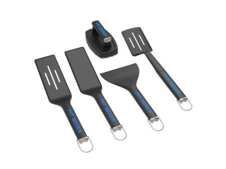 UZ GOSPODĂRESC - Set 5 ustensile pentru gratar tip plancha Pit Boss Ultimate Plancha 40941