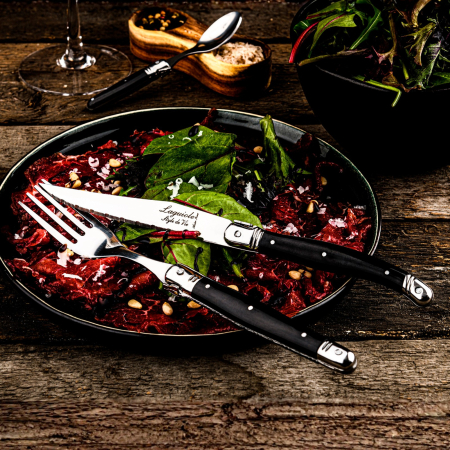 Set 6 cutite de friptura 1,8 mm cu maner negru Laguiole Style de Vie Premium Line 1.8PREMZWART [5]