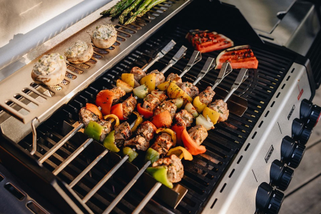 UZ GOSPODĂRESC - Set 6 tepuse din otel inoxidabil XL pentru gatit kebab si frigarui la gratar Enders 8808