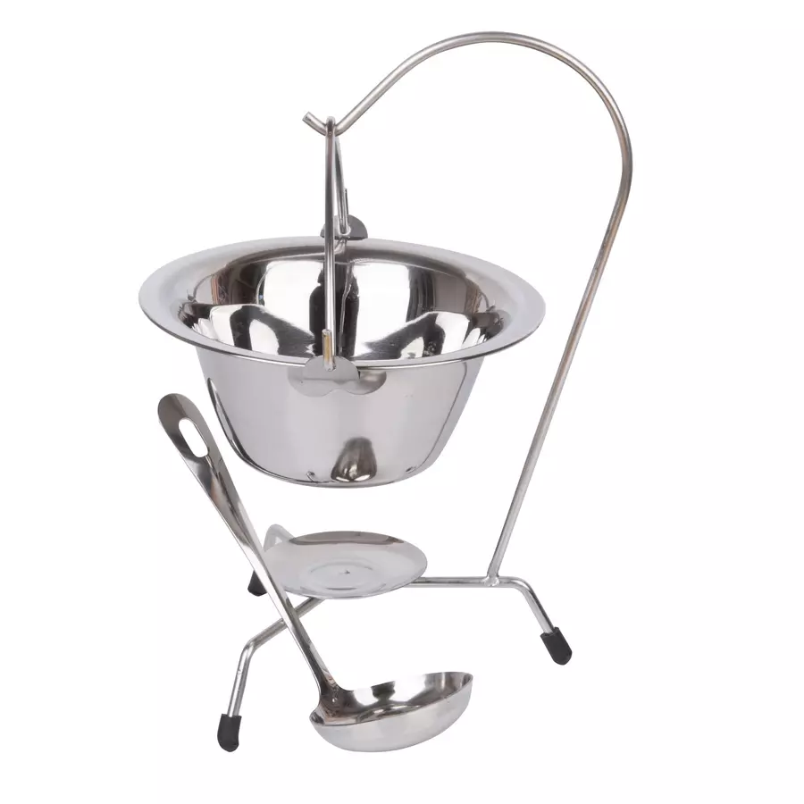 Vase pentru gătit din inox - SET CEAUN INOX 0.8 LITRI CU 3 PIESE