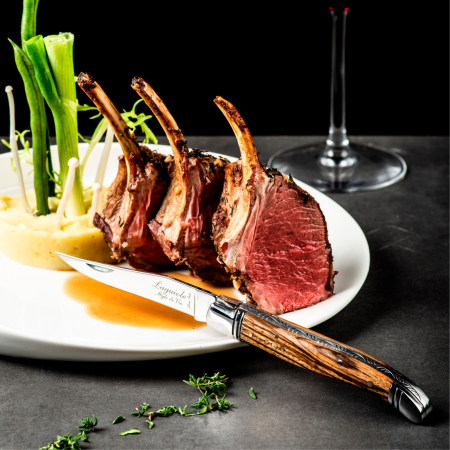 Set cutit de buzunar cu ascutitoare si husa de piele Laguiole Style de Vie Luxury Line ZAKMLEERZEBRANO [3]