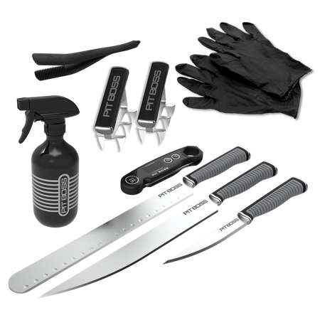 UZ GOSPODĂRESC - Set cutite, termometru si ustensile pentru gratar Pit Boss 41129