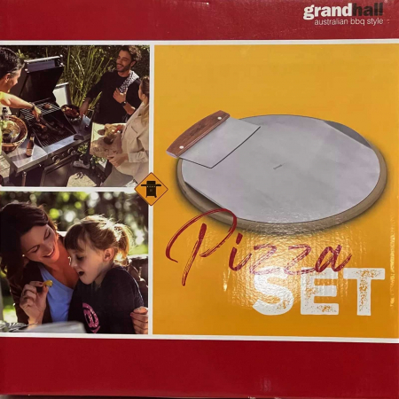 Set pizza piatra 33 cm, foaie inox 31 cm si feliator Grandhall A06619033M [4]