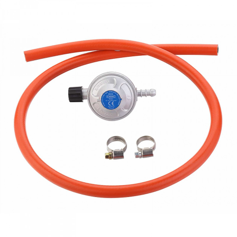 UZ GOSPODĂRESC - Set regulator de presiune gaz si furtun cu filet 1 pe 4 Cadac 30mBar 8515