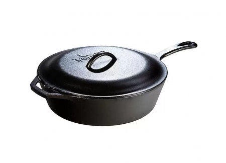 Vase pentru gătit din fontă - SET TIGAIE INALTA ROTUNDA SI CAPAC DIN FONTA CU MANER 30,5 cm LODGE L-10CF3