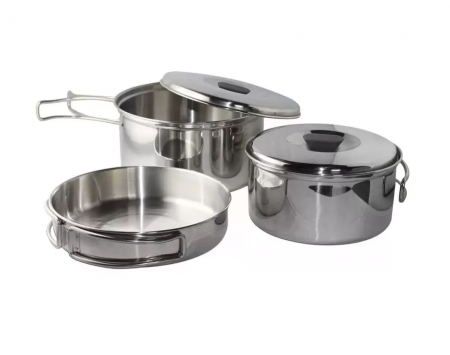 Vase pentru gătit din inox - SET VASE CAMPING OTEL INOXIDABIL 6 PIESE ENDERS CULINA 6832