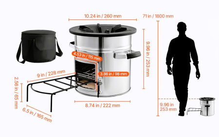 Soba tip racheta pentru camping [2]