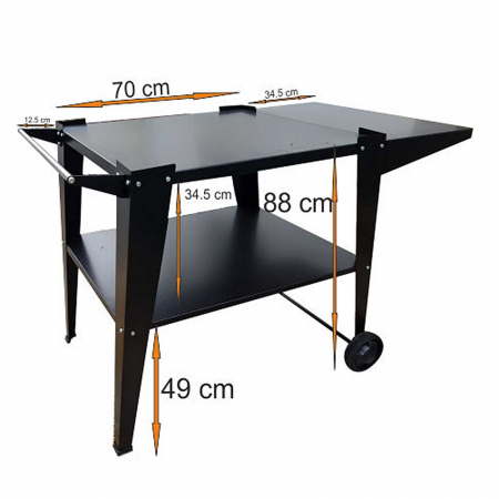 Stand metalic mobil pentru cuptor traditional pentru pizza pe lemne Maximus Atlas [1]