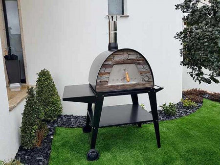 Stand metalic mobil pentru cuptor traditional pentru pizza pe lemne Maximus Atlas [4]