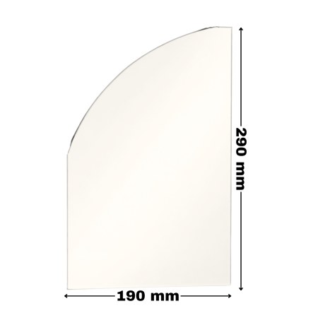 STICLĂ TERMOREZISTENTĂ 290 x 190 mm - Ușă cuptor barbeque cu două deschideri [0]