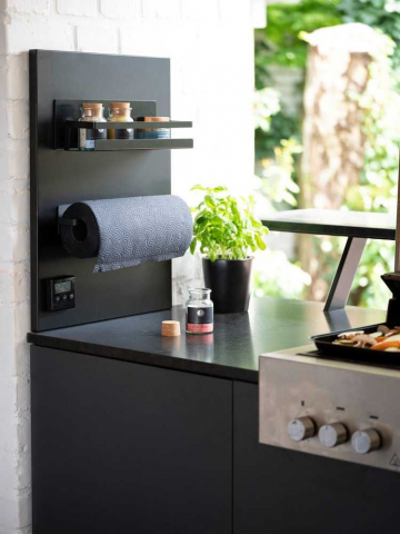 Suport magnetic pentru condimente Ima Wenko Black Outdoor Kitchen 30 x 12 x 11 cm negru 55068100 [7]