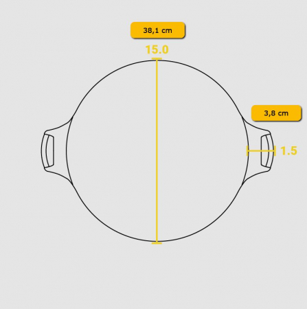 Tava din fonta pentru pizza Lodge 38 cm L-BW15PP [11]