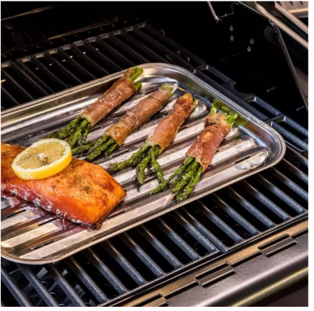TAVA DIN INOX PENTRU GRATAR 34 x 24 x 2 CM CHAR-BROIL 140582 [1]