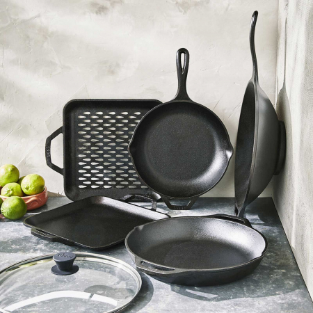 Tava patrata cu doua manere si gauri perforate pentru gratar Chef Collection Lodge 28 cm L-C11SGT [11]
