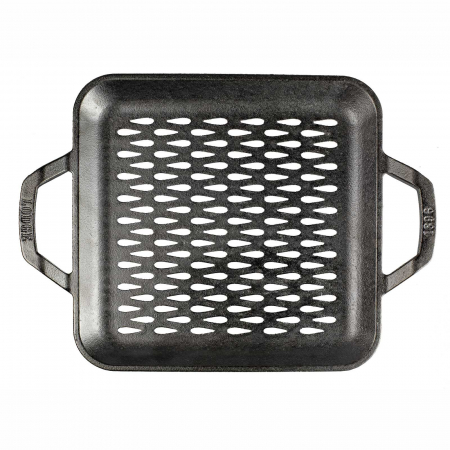 Tavi & forme de copt - Tava patrata cu doua manere si gauri perforate pentru gratar Chef Collection Lodge 28 cm L-C11SGT