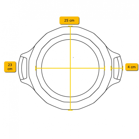 Tava rotunda din fonta pentru placinta 23 cm L-BW9PIE [5]