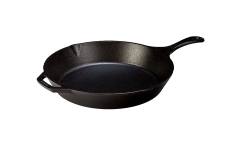 Vase pentru gătit din fontă - TIGAIE ADANCA ROTUNDA DIN FONTA CU MANER 33 CM LODGE L-12SK3