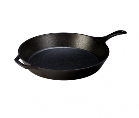 Vase pentru gătit din fontă - TIGAIE ADANCA ROTUNDA DIN FONTA CU MANER 38 CM LODGE L-14SK3