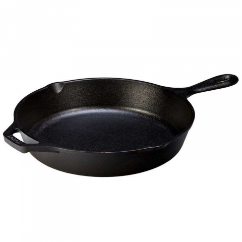Vase pentru gătit din fontă - Tigaie adanca rotunda din fonta cu maner Lodge 26 cm L-8SK3