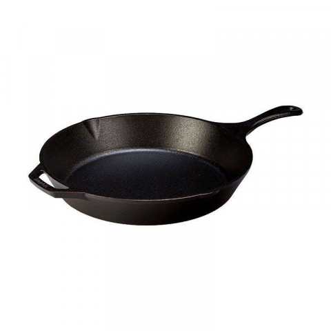 Vase pentru gătit din fontă - Tigaie adanca rotunda din fonta cu maner Lodge 33 cm L-12SK3
