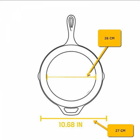 Tigaie adanca rotunda din fonta cu maner si logo American Flag Lodge 26 cm L-8SKFLAG [8]