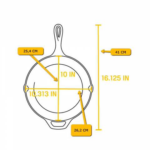 Tigaie adanca rotunda din fonta cu maner si logo American Flag Lodge 26 cm L-8SKFLAG [11]