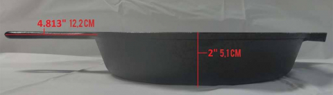 Tigaie adanca rotunda din fonta cu maner si logo Buffalo Nickel Lodge 26 cm L-8SK3BN [15]