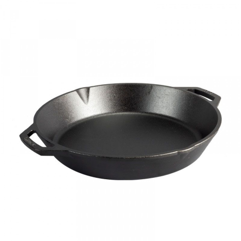 Vase pentru gătit din fontă - Tigaie adanca rotunda din fonta cu manere Lodge 33 cm L-12SKL