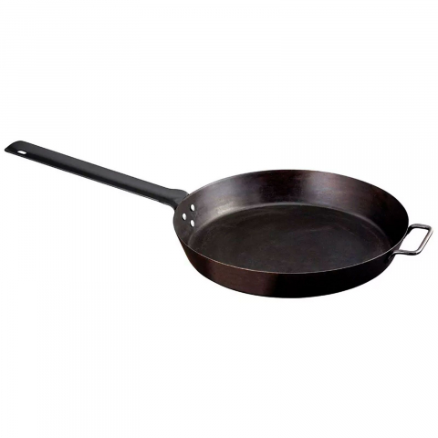 VASE DE GĂTIT - Tigaie adanca rotunda din otel carbon Paella Lumberjack cu maner 50 cm Camp Chef CC-SLJ20