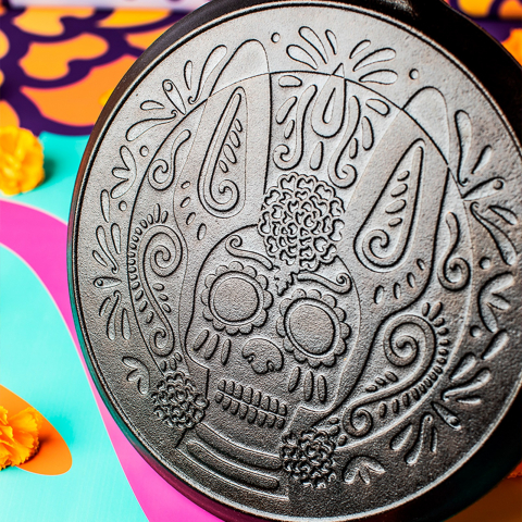 Tigaie din fonta pentru clatite cu logo Xolo Sugar Skull Lodge 26 cm L-9OGXLL [3]