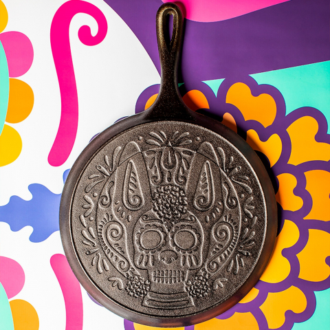 Tigaie din fonta pentru clatite cu logo Xolo Sugar Skull Lodge 26 cm L-9OGXLL [4]