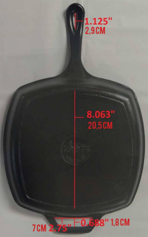 Tigaie grill adanca patrata din fonta cu maner Lodge 26,7 cm L-8SGP3 [8]