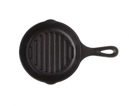 TIGAIE GRILL ADANCA ROTUNDA DIN FONTA CU MANER 16,5 CM LODGE L-3GP [2]