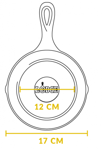 Tigaie grill adanca rotunda din fonta cu maner Lodge 16,5 cm L-3GP [11]
