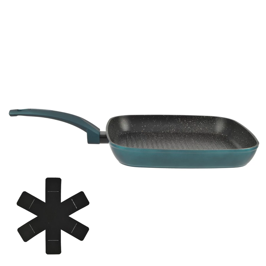 Vase pentru gătit din aluminiu - TIGAIE GRILL PATRATA DIN ALUMINIU 28 cm