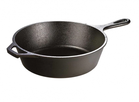 Vase pentru gătit din fontă - TIGAIE INALTA ROTUNDA DIN FONTA CU MANER 26 CM LODGE L-8DSK3