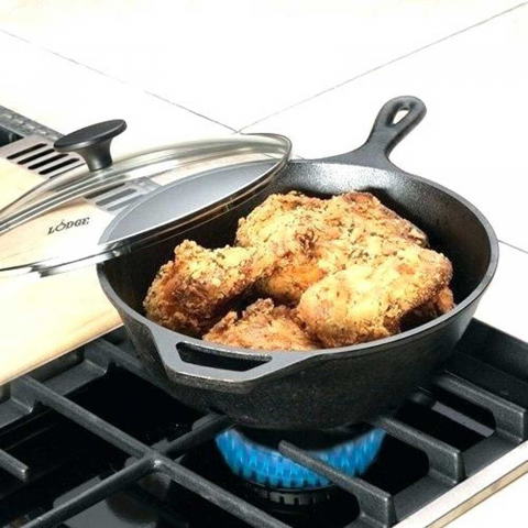 Tigaie inalta rotunda din fonta cu maner Lodge 26 cm L-8DSK3 [17]