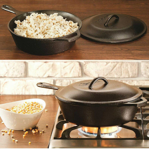 Tigaie inalta rotunda din fonta cu maner Lodge 30,5 cm L-10DSK3 [11]