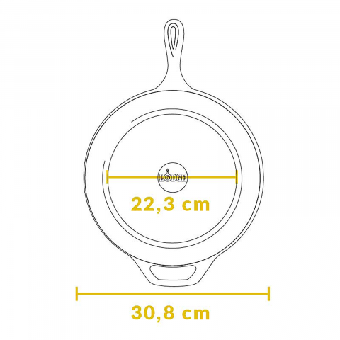 Tigaie inalta rotunda din fonta cu maner Lodge 30,5 cm L-10DSK3 [19]