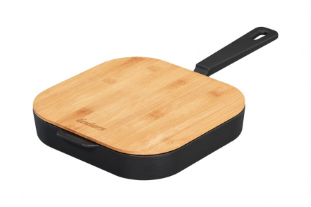 Tigaie mare din fonta cu capac tip tocator din bambus Enders 8773 [1]