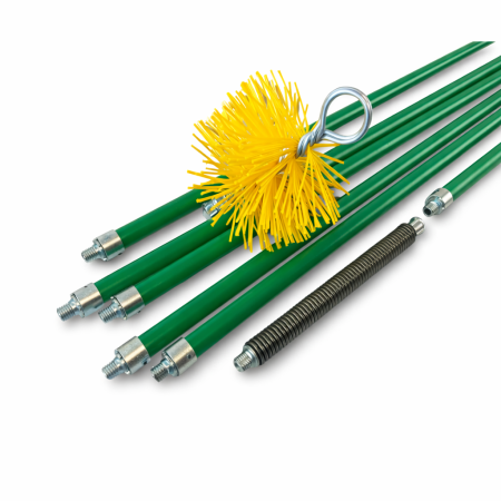 TRUSE SI ACCESORII PROFESIONALE DE CURATARE HORN - trusa-curatare-hornuri-d150-8m-autoblocare-perie-nylon