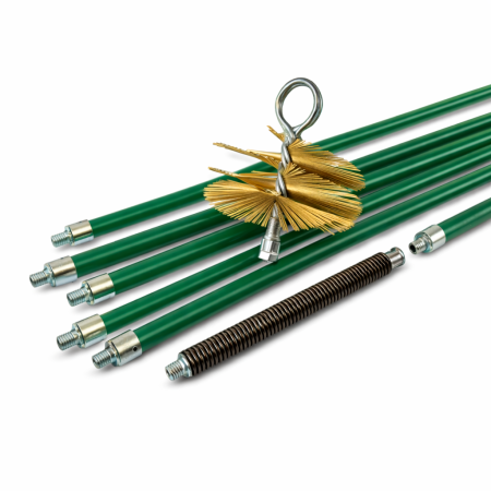 TRUSE SI ACCESORII PROFESIONALE DE CURATARE HORN - trusa-curatare-hornuri-d200-8m-autoblocare-perie-otel