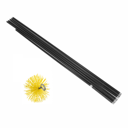 TRUSE SI ACCESORII PROFESIONALE DE CURATARE HORN - Trusa profesionala de curatat hornuri 8m cu arc si perie nylon D150